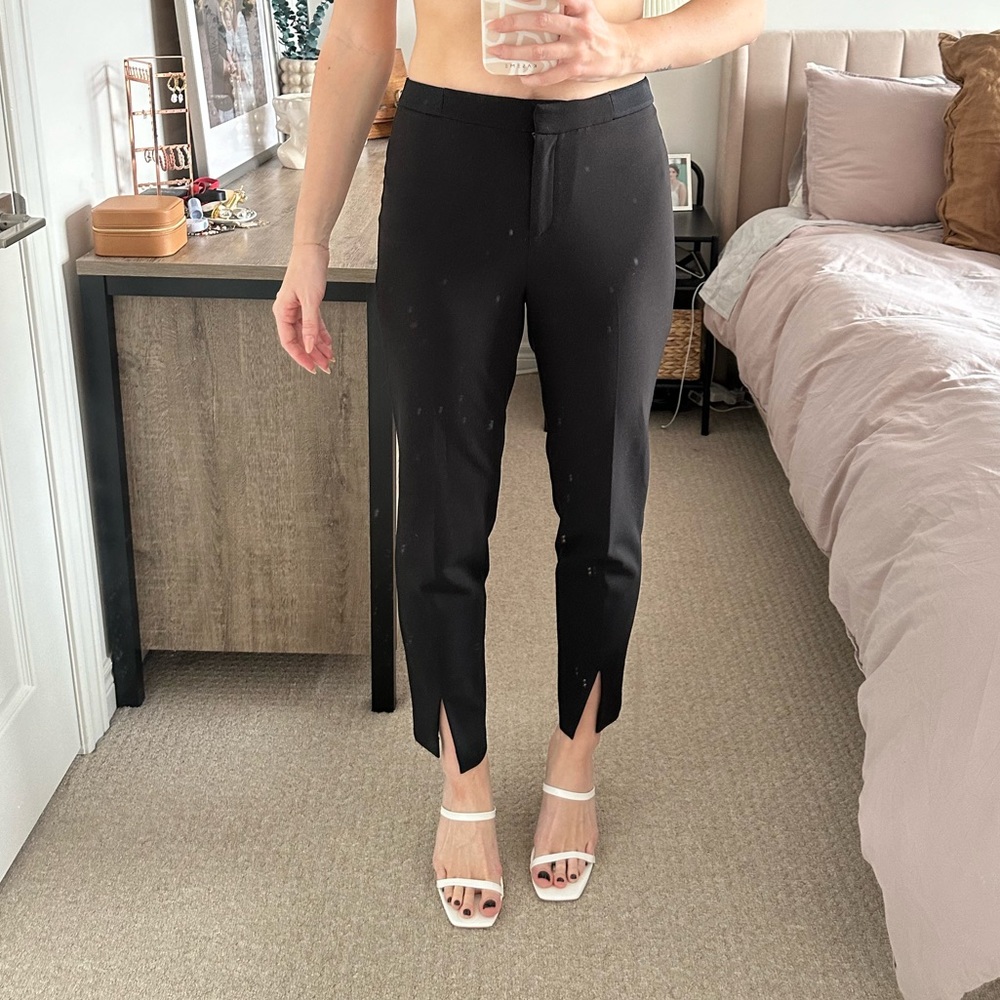 Calvin Klein skinny pants with split hem
